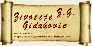 Životije Gidaković vizit kartica